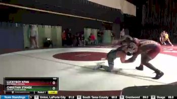 160 lbs Round 3 - Christian Stanek, Xavier, Cedar Rapids vs Luckyboy Kpan, Des Moines Lincoln