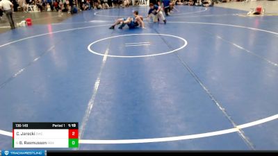 136-149 lbs Quarterfinal - Bryce Rasmussen, Ravenna Bluejays Wrestling vs Colton Jarecki, Duncan Wrestling Club