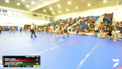 157 lbs Quarterfinal - Matt Lamb, Venom Wrestling Club vs Jonathan Ugarte, Hesperia High School