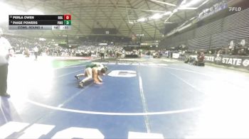 Girls 3A 135 lbs Cons. Round 4 - Paige Powers, Peninsula (Girls) vs Perla Owen, Ridgeline (Girls)