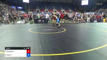 100 lbs Quarters - Gabriel Rosales, Idaho vs Brady Byrd, Indiana