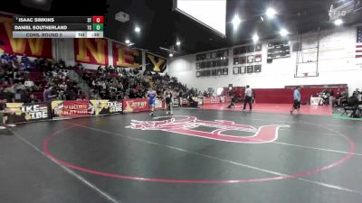 138 lbs Cons. Round 5 - Isaac Simkins, South Torrance vs Daniel Southerland, Temescal Canyon