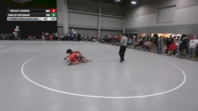 120 lbs Cons. Sub-quarters - Brock Goebel, MWC Wrestling Academy vs Emilio Escobar, Granite Wrestling Club