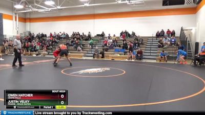 JV Boys-16 lbs Round 2 - Justin Velky, Prairie, Cedar Rapids vs Owen Hatcher, Cedar Falls