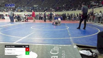 92 lbs Quarterfinal - Giovanni Ramos, Team Tulsa Wrestling Club vs Grady Kaiser, Deer Creek