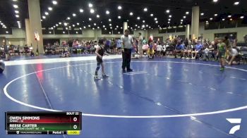 65 lbs Round 6 (8 Team) - Reese Carter, Williamson County WC vs Owen Simmons, SVRWC