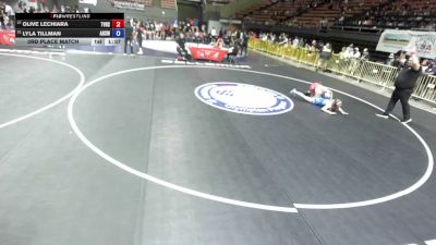 120 lbs 3rd Place Match - Olive Lechiara, Temecula Valley High School Wrestling vs Lyla Tillman, American High School Wrestling