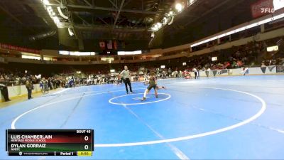 104 lbs Cons. Round 3 - Luis Chamberlain, Heritage Middle School vs Dylan Gorraiz, NVRTC