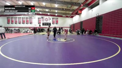 160 lbs Round 1 (3 Team) - Kaylee Ceja, Sacramento City College vs Jamie Micallef, Skyline College