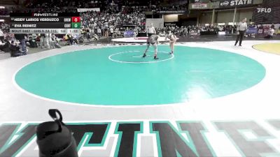 Girls 2A 115 lbs Semifinal - Eva Reinitz, Centralia (Girls) vs Heidy Larios Verduzco, Grandview (Girls)