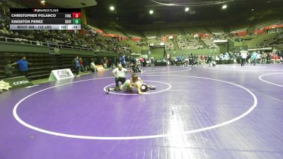 122 lbs Consi Of 16 #2 - Christopher Polanco, Coalinga vs Kingston Perez, South