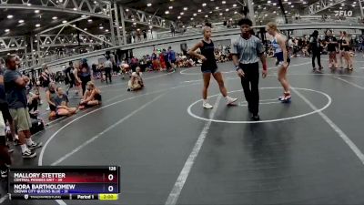 126 lbs Finals (2 Team) - Nora Bartholomew, Crown City Queens Blue vs Mallory Stetter, Central Pennies Grit