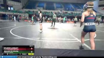 68 lbs Round 2 - Kyleigh Langley, Team Bear Wrestling Club vs Brooklyn Solon, Cane Bay Cobras