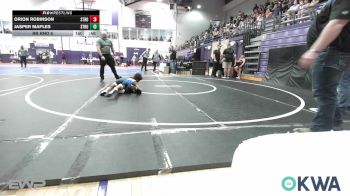 64 lbs Rr Rnd 5 - Orion Robinson, Stroud Youth Wrestling Club vs Jasper Maples, Stroud Youth Wrestling Club