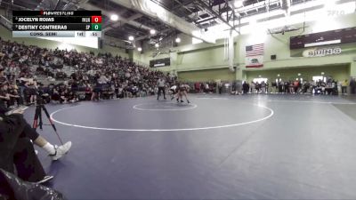 125 lbs Cons. Semi - Destiny Contreras, SAN PEDRO vs Jocelyn Rojas, FRANKLIN