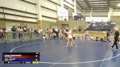 140 lbs Round 1 (3 Team) - Nya Jolley, Utah 2 vs Liana Fernandez, New Mexico