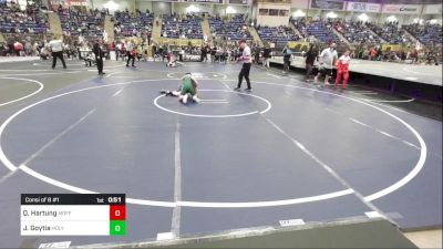 100 lbs Consi Of 8 #1 - Quentin Hartung, Moffat County Youth Wrestling vs Jayden Goytia, Holyoke