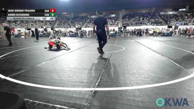 132 lbs Quarterfinal - Jake Snider Frazier, Claremore Wrestling Club vs Aiden Scoggins, Standfast