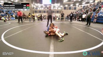 67 lbs Rr Rnd 3 - Zynnia Keeton, Hennessey Takedown Club vs Safari Castor, Woodward Youth Wrestling