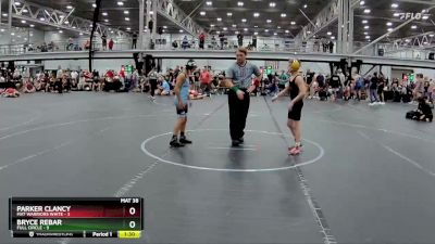 84 lbs Semis (4 Team) - Parker Clancy, Mat Warriors White vs Bryce Rebar, Full Circle