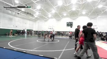 120 lbs Champ. Round 2 - Kaimana Araquel, Long Beach Poly vs Christopher Roos, Calabasas