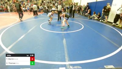 84 lbs Quarterfinal - Tripp Martin, R.A.W. vs Corbin Thomas, Collinsville Cardinal Youth Wrestling