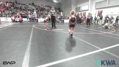 52 lbs Consi Of 4 - Caulder Alley, Pawnee Wrestling Club vs Aspen Shelton, Team Tulsa Wrestling Club