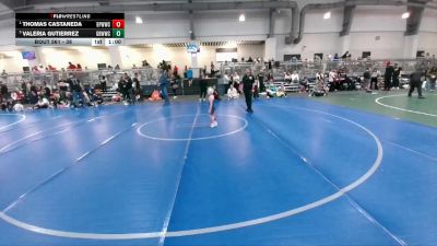 38 lbs Semifinal - Thomas Castaneda, El Paso Wildcats Wrestling Club vs Valeria Gutierrez, Gracie Barra Westchase Wrestling Club