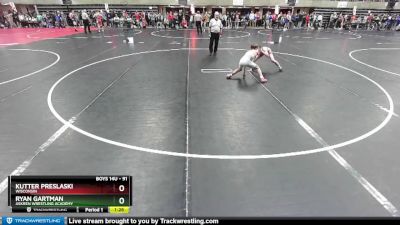 91 lbs Semifinal - Ryan Gartman, Askren Wrestling Academy vs Kutter Preslaski, Wisconsin