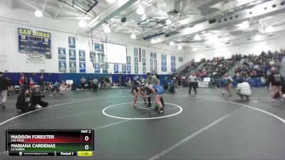 130 lbs Cons. Round 2 - Mariana Cardenas, La Habra vs Madison Forester, Los Osos