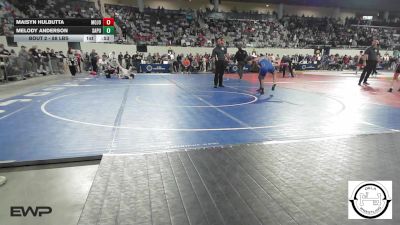 88 lbs Consi Of 8 #2 - Maisyn Hulbutta, Mojo Grappling Academy vs Melody Anderson, Sapulpa Jr High