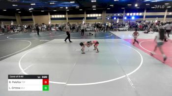 46 lbs Consi Of 8 #2 - Brandon Palafox, Top Dog Wrestling Club vs Levi Ortzow, Wlv Jr Wrestling