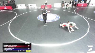 71 lbs Cons. Round 4 - Ronald Bustos Iii, Madera Wrestling Club vs Landon Wall, Poway Wrestling