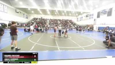 165 lbs Champ. Round 1 - Diego Garrido, Santa Ana Valley vs Mahiro Okazaki, Torrey Pines High School Wrest