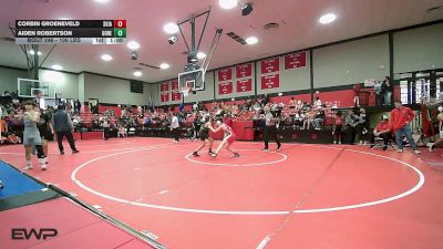 106 lbs Consi Of 16 #1 - Corbin Groeneveld, Skiatook HS vs Aiden Robertson, Gore Public Schools
