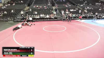 218 lbs Quarterfinal - Isaac Nez, Corner Canyon vs Boston Kojima, Maple Mountain High School