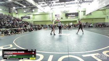 165 lbs Quarterfinal - Matthew Hsu, Palisades vs Chukwueneka Ohiaeri, El Camino Real