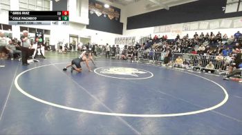 144 lbs 7th Place Match - Cole Pacheco, Alta Loma vs Greg Ruiz, Sonora (La Habra)