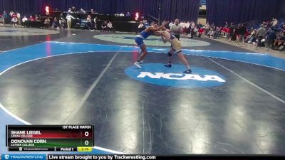 184 lbs 1st Place Match - Shane Liegel, Loras College vs Donovan Corn, Luther College