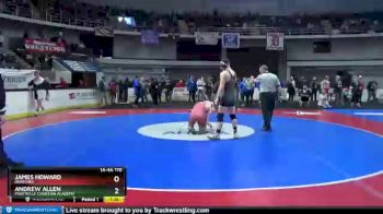1 lbs Quarterfinal - James Howard, Ohatchee vs Andrew Allen, Prattville Christian Academy