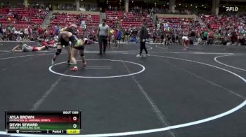 136 lbs 5th Place Match - Ayla Brown, Hoisington Jr. Cardinal Wrestl vs Devin Seward, Bobcat Wrestling Club