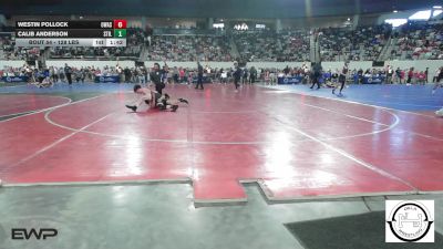 128 lbs Round Of 16 - Westin Pollock, Owasso Rams Jh Boys vs Calib Anderson, Stillwater Wrestling