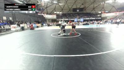 Girls 2A 235 lbs Cons. Round 4 - Hayden Carrell, Orting (Girls) vs Jazmyn Eagle, Marysville Pilchuck (Girls)