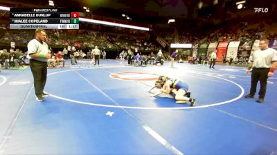 110 Class 2 lbs Quarterfinal - Annabelle Dunlop, Winnetonka vs Mialee Copeland, Francis Howell