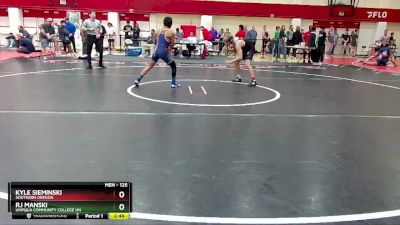 125 lbs Cons. Round 2 - Kyle Sieminski, Southern Oregon vs Rj Manski, Umpqua Community College Un