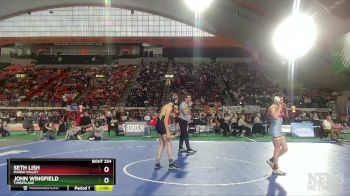 3A 120 lbs Cons. Round 2 - Seth Lish, Marsh Valley vs John Wingfield, Timberlake