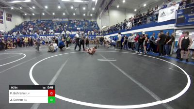 90 lbs Rr Rnd 1 - Parks Behrens, Plainview Youth Wrestling Club vs John Conner, Tuttle Wrestling