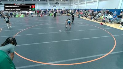 95 lbs 7th Place Match - Calvin Woodberry, Unattached vs Usmon Ulmasov, Unattached