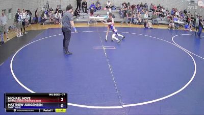 77 lbs Round 2 - Michael Hoye, Cottage Grove Wrestling Club vs Matthew Jorgensen, Sweet Home