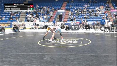 107 lbs Qtr-finals - Riley Crandall, Faith Christian Acad. vs Mason Keesecker, Derry Area